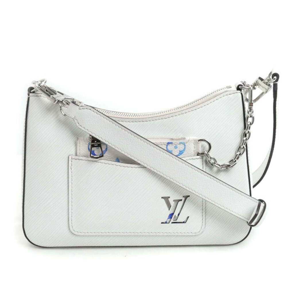 LOUIS VUITTON Louis Vuitton Marel 2-Way Shoulder Bag Epi White M25316 Women's - Picture 1 of 10